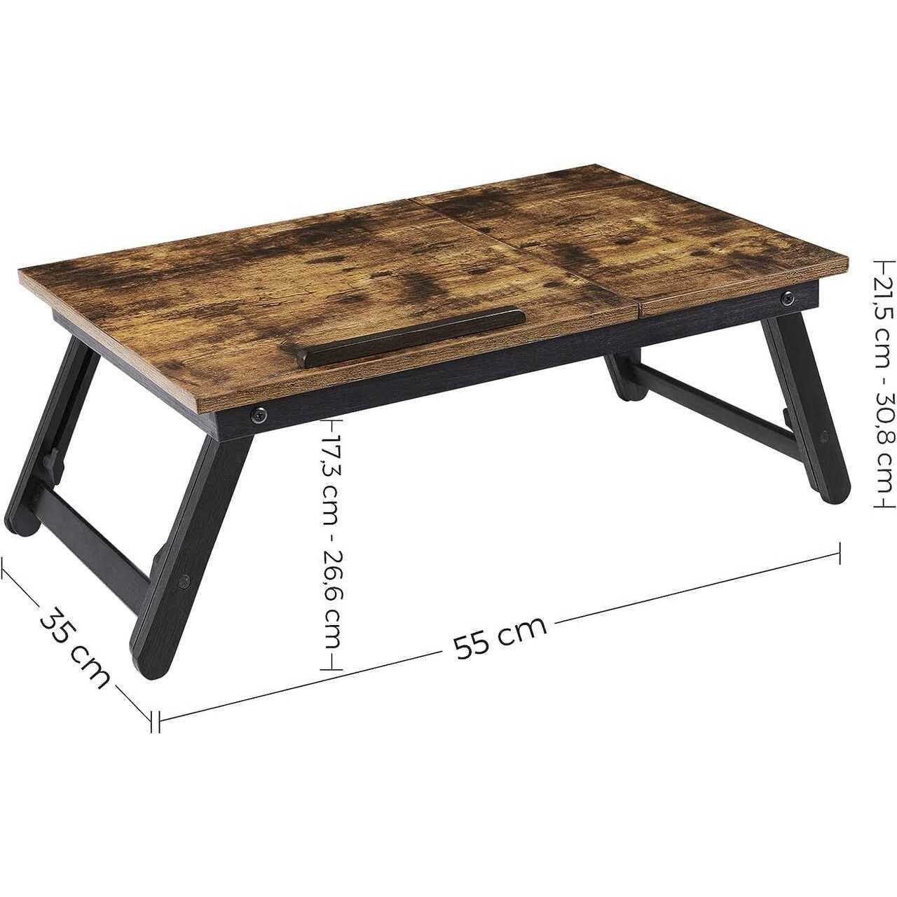 SONGMICS Laptop Desk for Bed with Adjustable Tilting Top