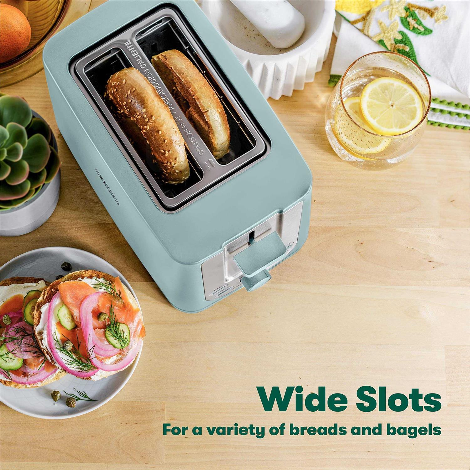 BELLA 2 Slice Toaster with Auto Shut Off Extra Wide Slots & Removable Crumb Tray and Cancel
