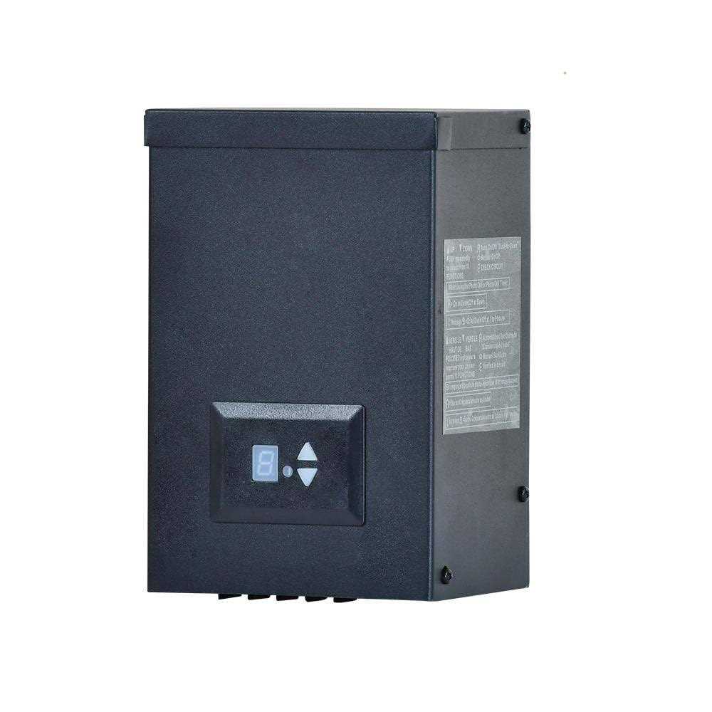 Portfolio 200-Watt 12-Volt Multi-Tap Landscape Lighting Transformer with Digital Timer & Dusk-to-Dawn Sensor 8201080416-1