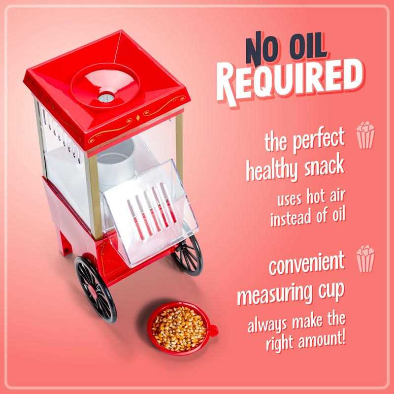 Nostalgia 12 Cup Hot Air Popcorn Maker