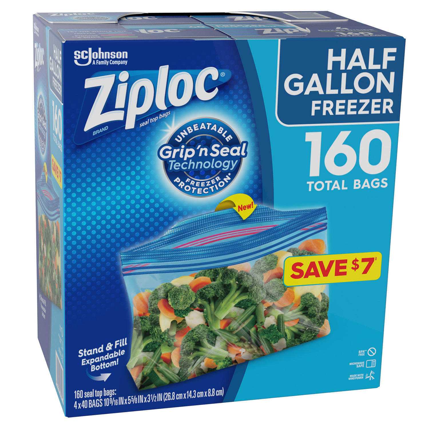 Ziploc Half Gallon Freezer Bags