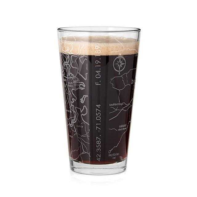 26.2 Marathon Map Pint Glass Standard
