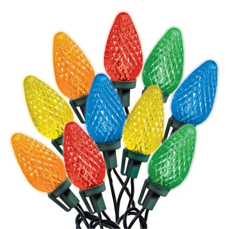 100 Ct Multi-Colored LED C9 Lights w/ Spool