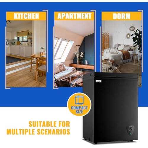 Chest Freezer WANAI 3.5 Cubic Deep Freezer with Top Open Door and Removable Storage Basket