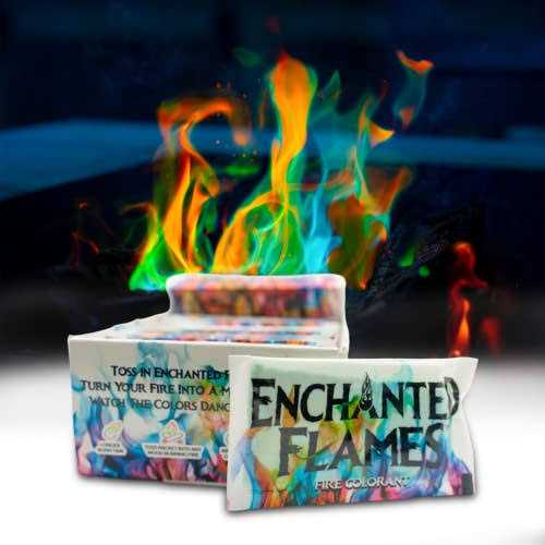 Enchanted Flames Pack Fire Changing Color Packets for Campfires, Fire Pits, and Outdoor Wood Fireplaces
