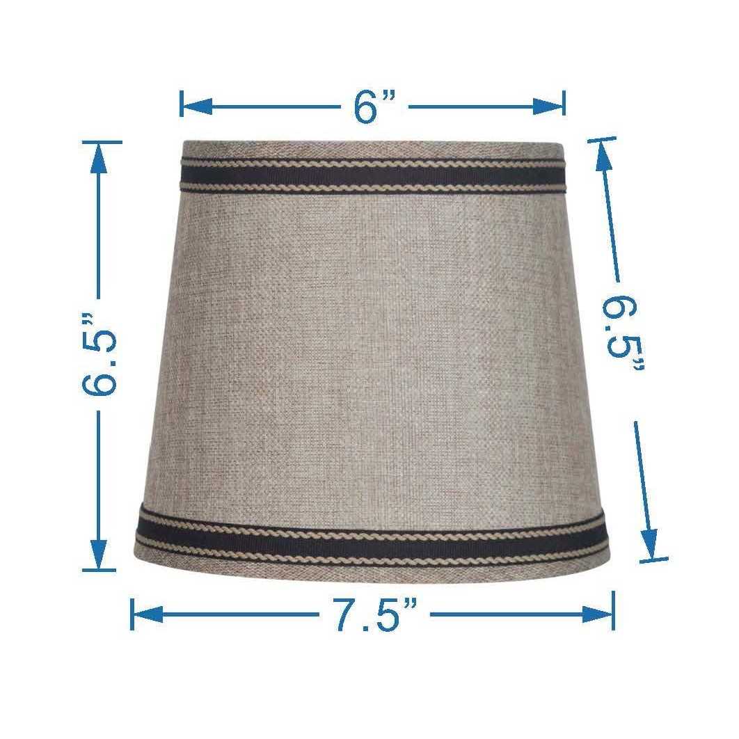 Mainstays Brown with Black Trim Empire Accent Lamp Shade