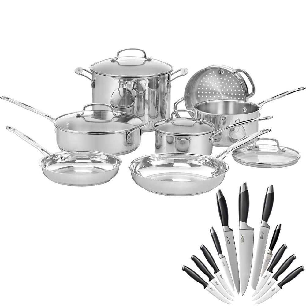 Cuisinart 11-Piece Chef’s Classic Stainless Cookware Set