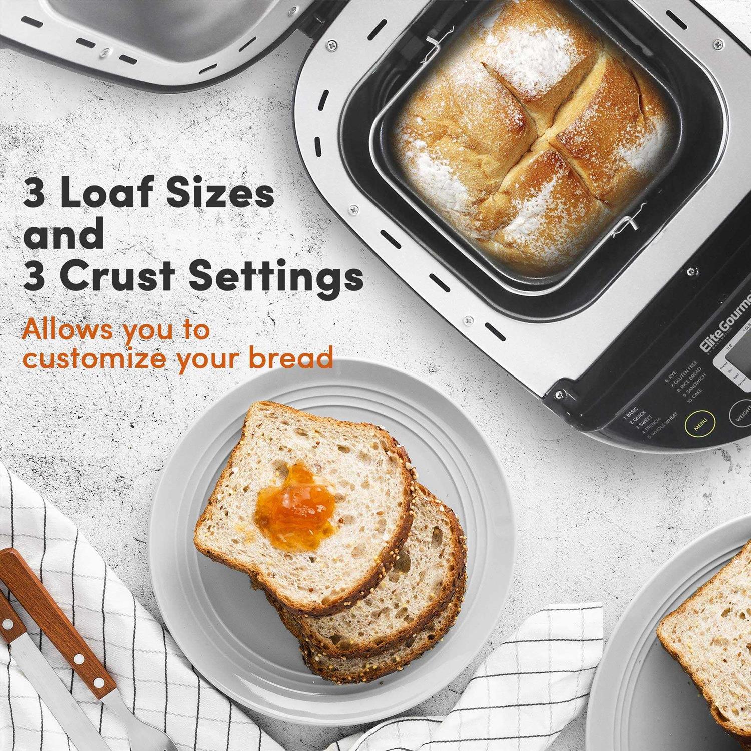 Elite Gourmet Programmable Bread Machine Maker