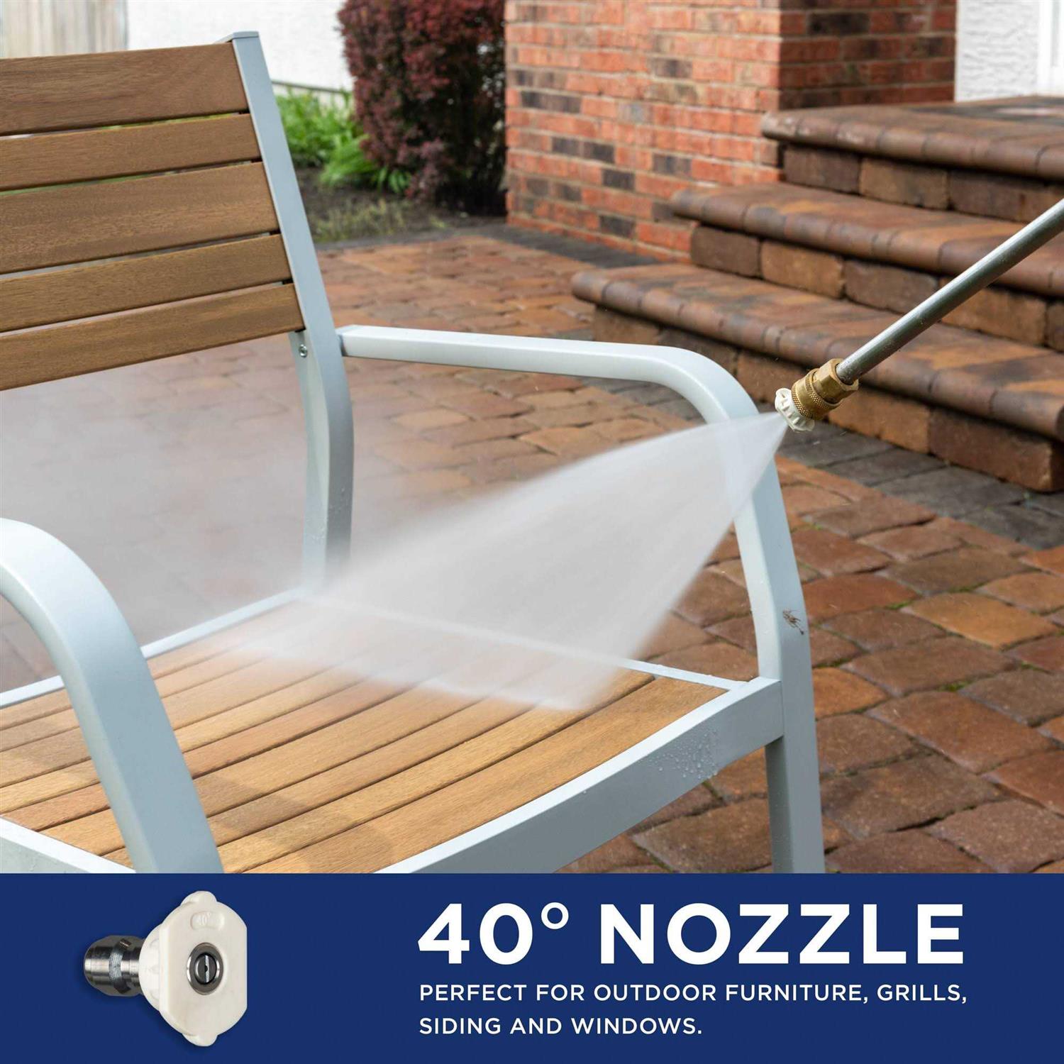 Westinghouse 5 Nozzles + Soap Tank Included 3400 PSI 2.6-GPM Cold Water Gas Pressure Washer