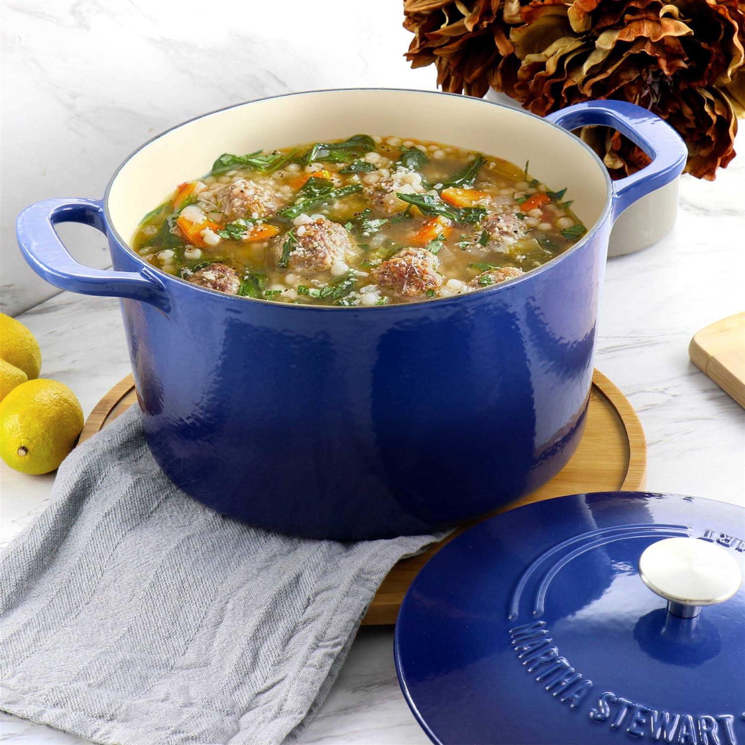 Martha Stewart Gatwick 7 qt Enamel Cast Iron Dutch Oven