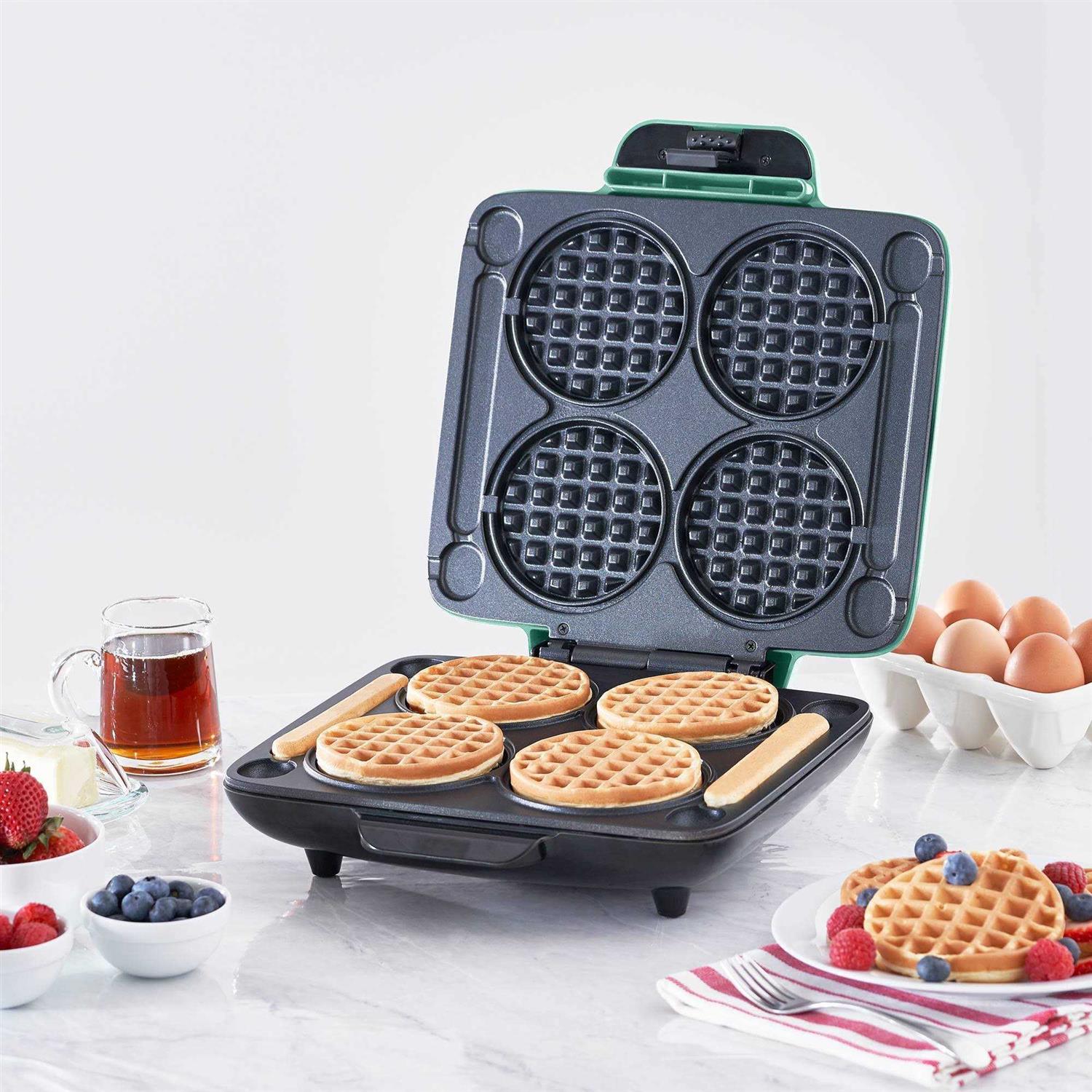 Dash Multi Mini Waffle Maker Four Mini Waffles, Perfect for Families and Individuals