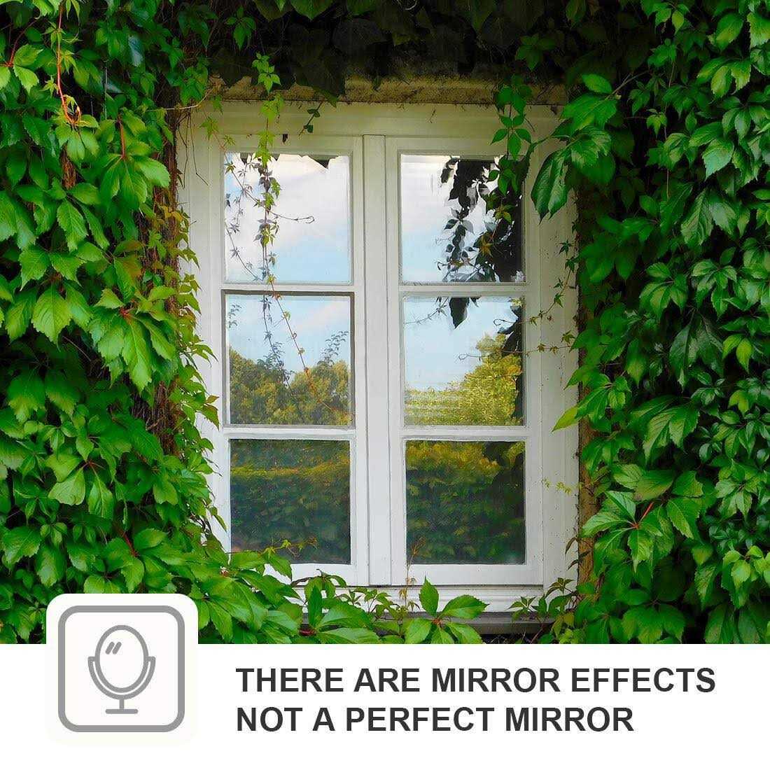 WPCTEV Window Film One Way Mirror Film Daytime Privacy Static Non-Adhesive Decorative Heat Control Anti UV Window Tint for Home and Office