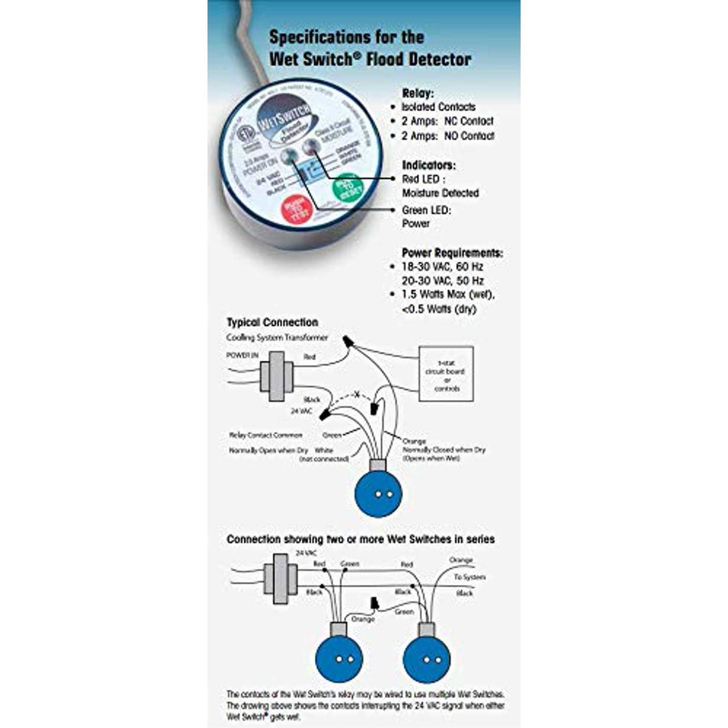Diversitech WS-1 Wet Switch Flood Detector