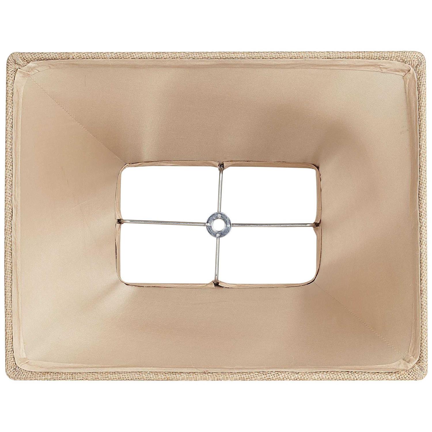 Springcrest Set of 2 Rectangular Lamp Shades Natural Medium 10 inch Wide x Deep at Top Wide x Deep at Bottom