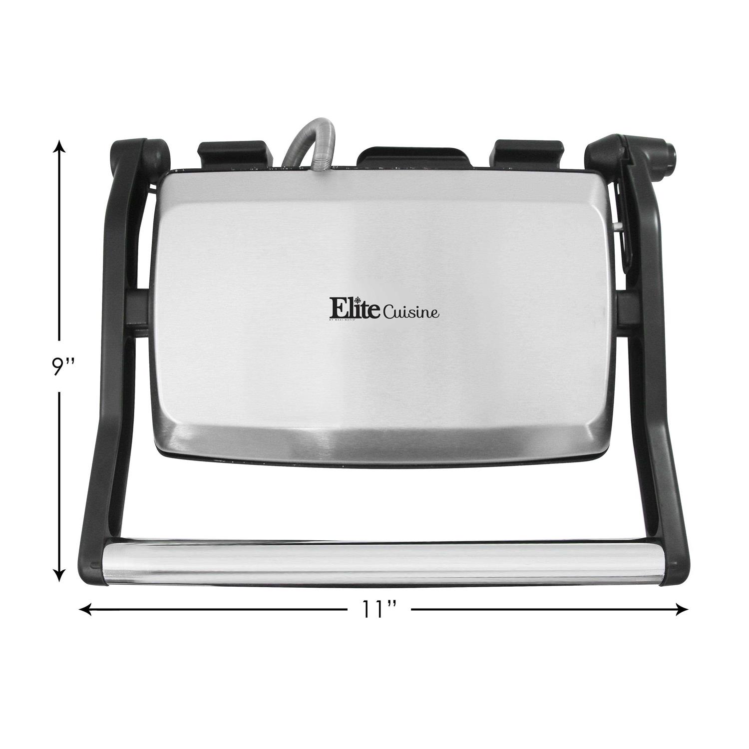 Elite Cuisine EPN-2976 3-in-1 Panini Press & Grill