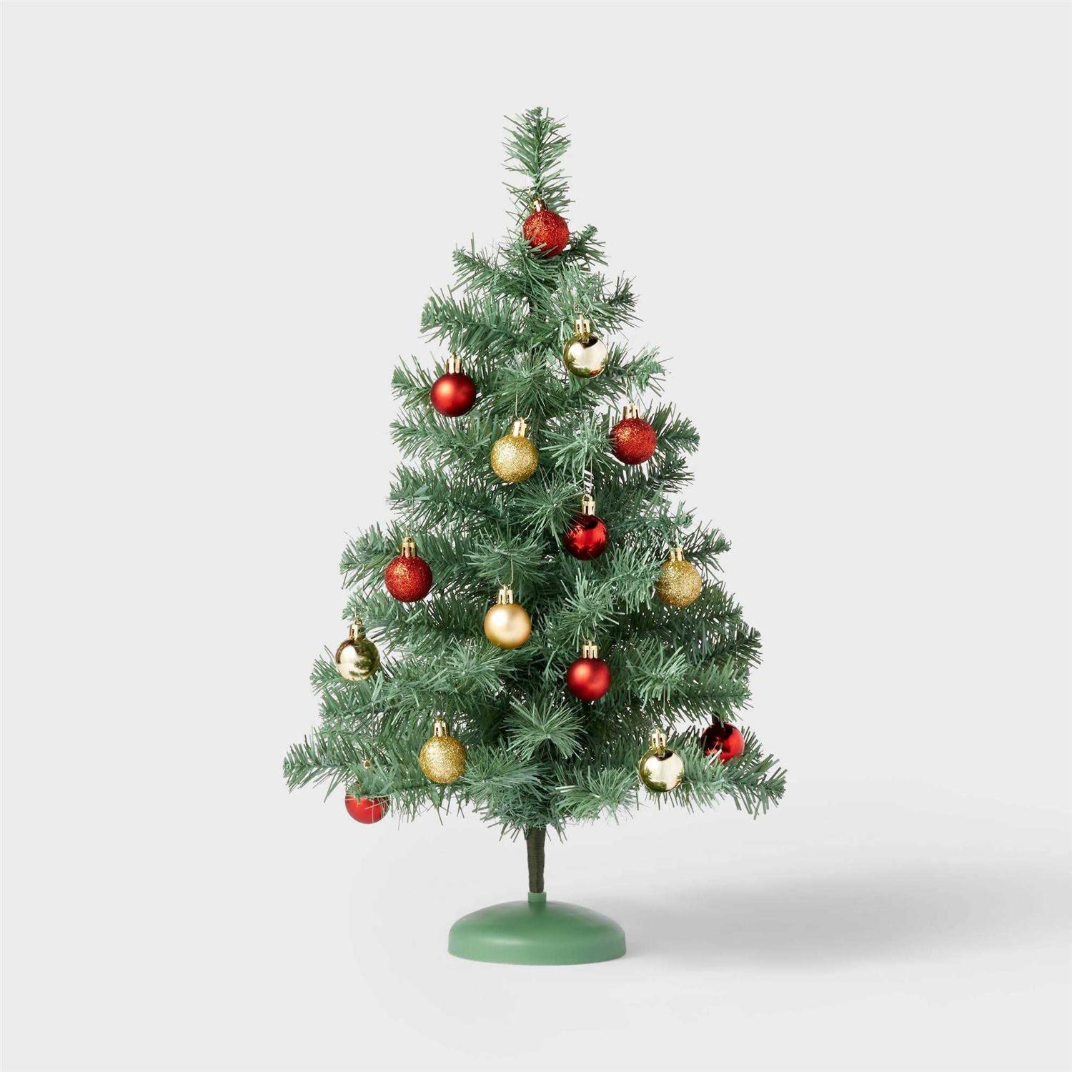 Wondershop 25ct Round Mini Christmas Tree Ornament Set