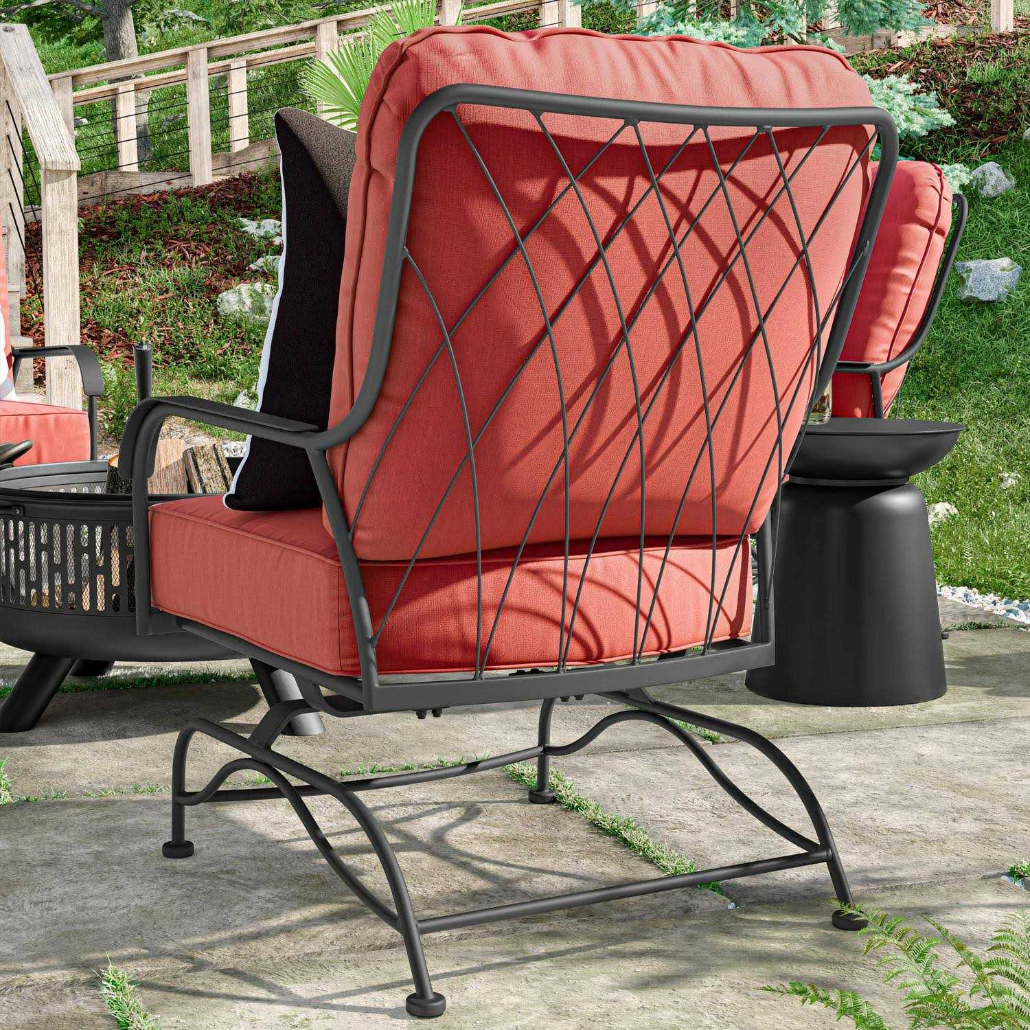 allen + roth 31.5-in W Black Steel Wood-Burning Fire Pit OFW604R