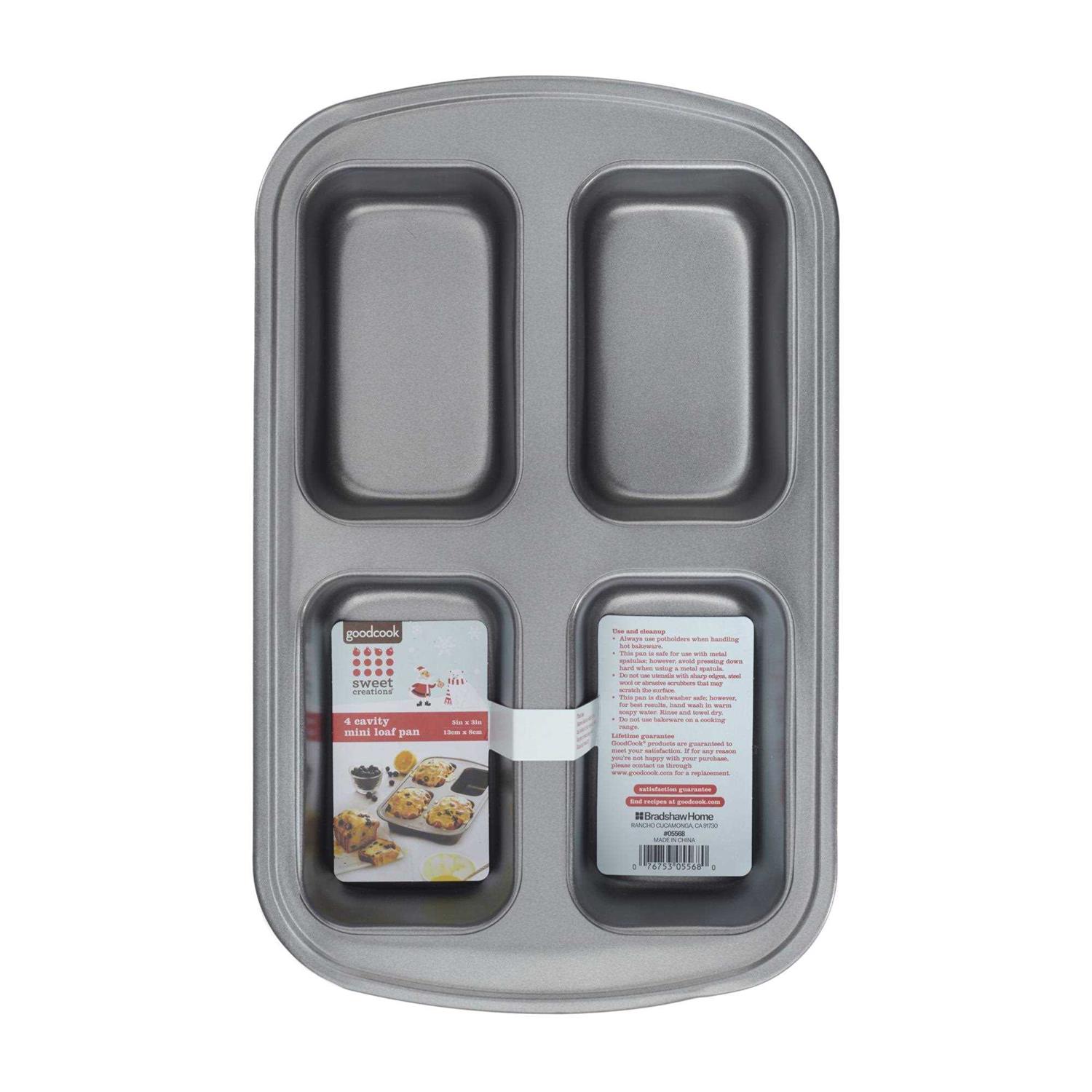 Goodcook 4-Cavity Sweet Creations Mini Loaf Pan