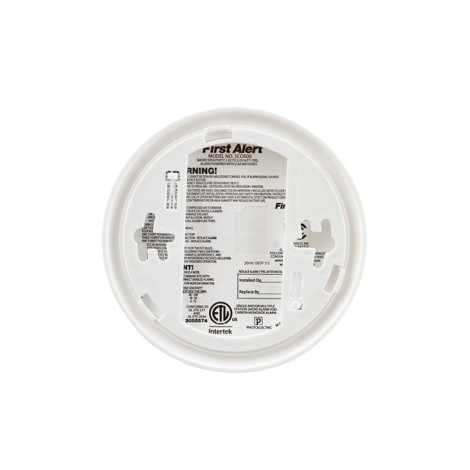 First Alert SCO500B Smoke and Carbon Monoxide Alarm