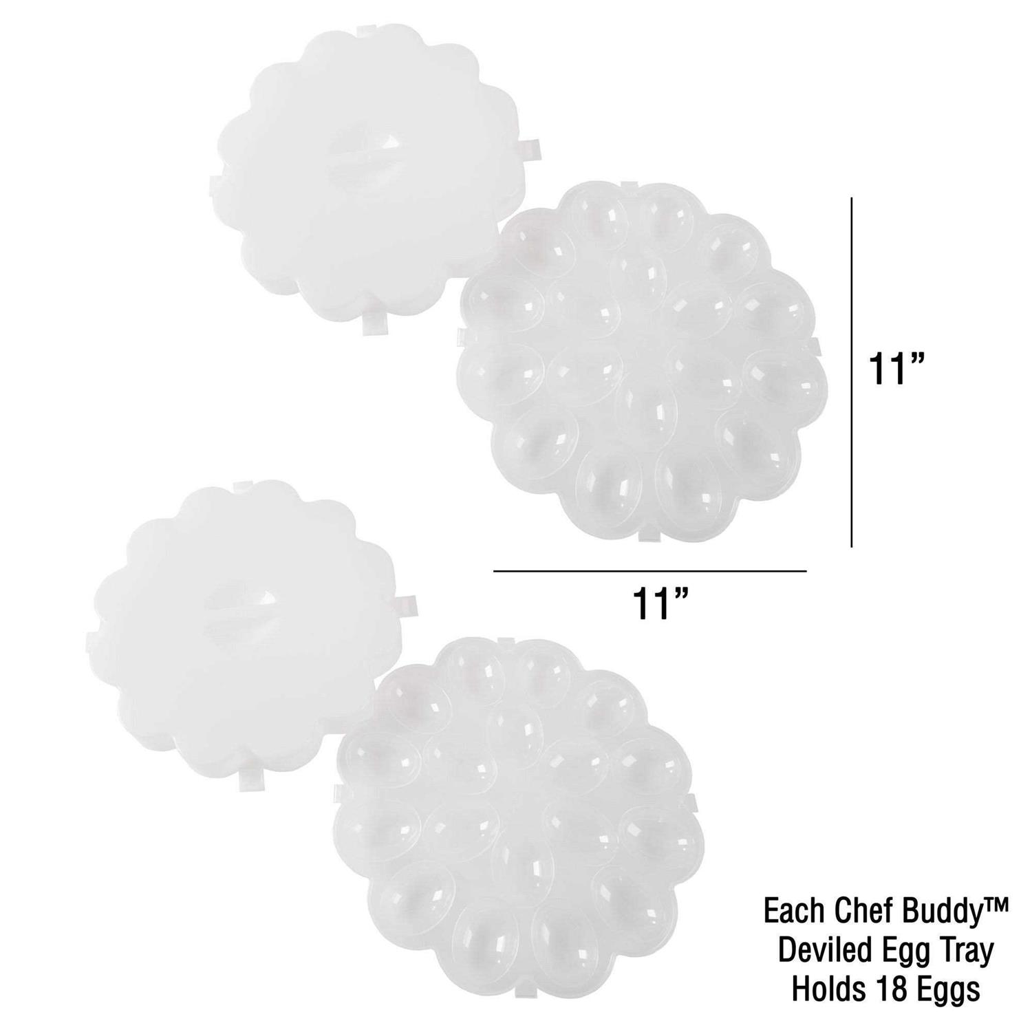 Chef Buddy Deviled Egg Trays with Snap-On Lids