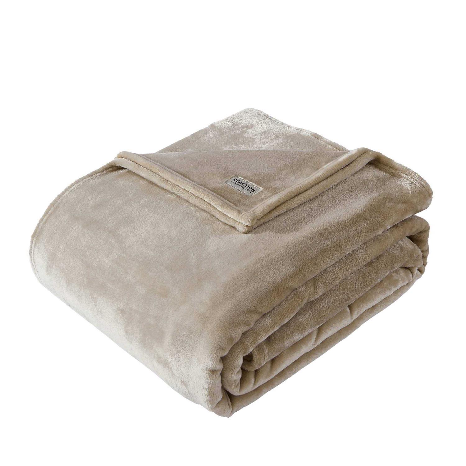 Kenneth Cole Reaction Solid Ultra Soft Plush Blanket