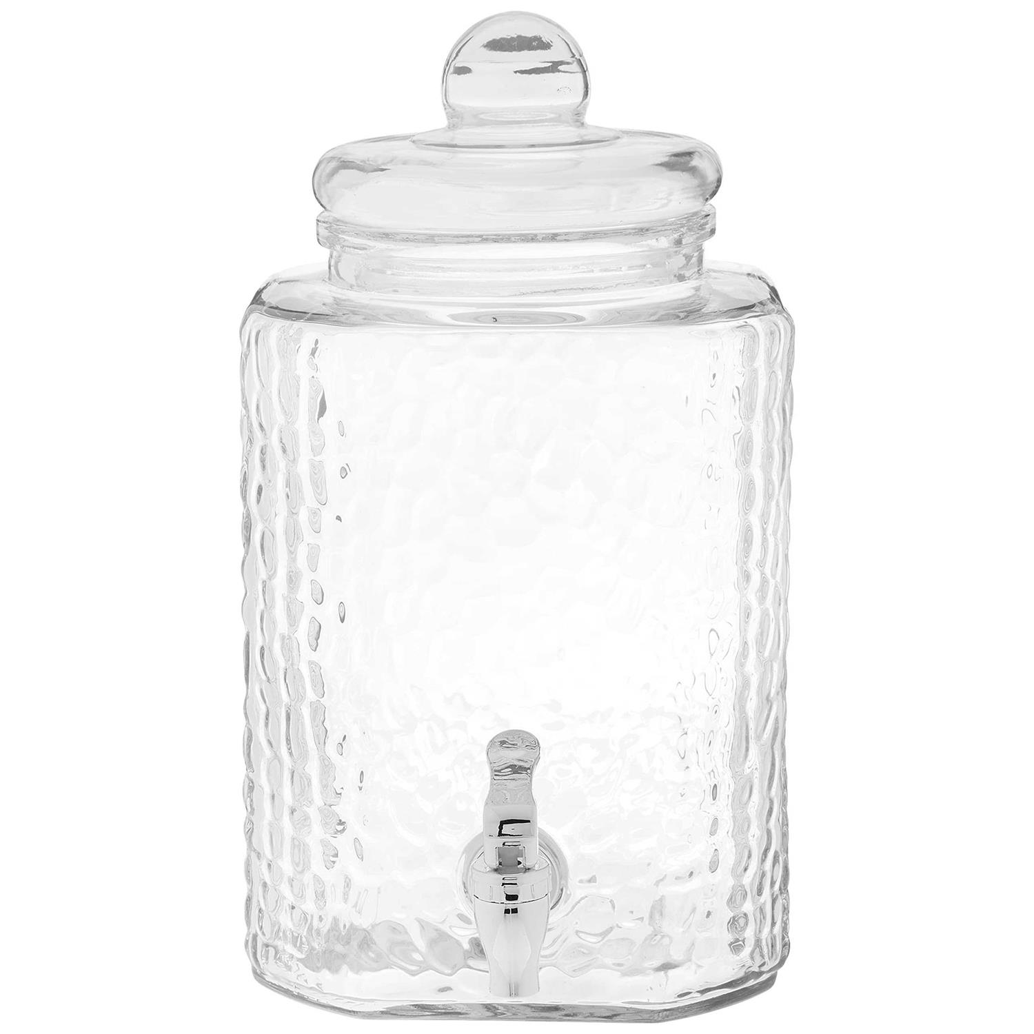 Style Setter Hamburg Glass Beverage Dispensers with Stand