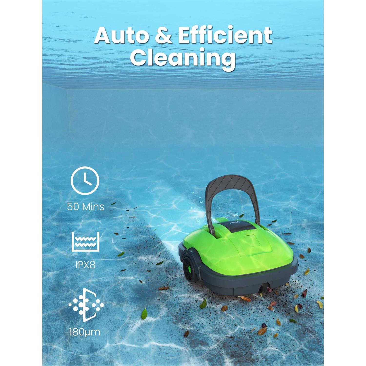 WYBOT Cordless Robotic Pool Cleaner Automatic Pool Vacuum Powerful Suction
