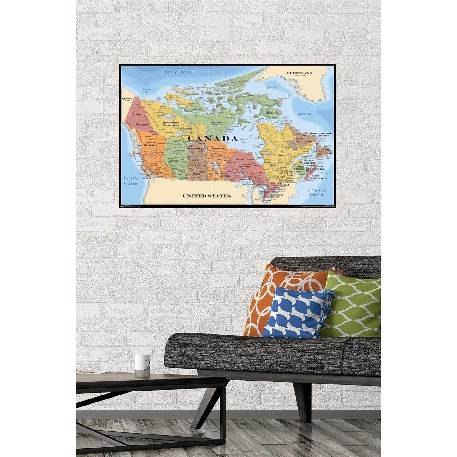 Trends International Map Canada Poster