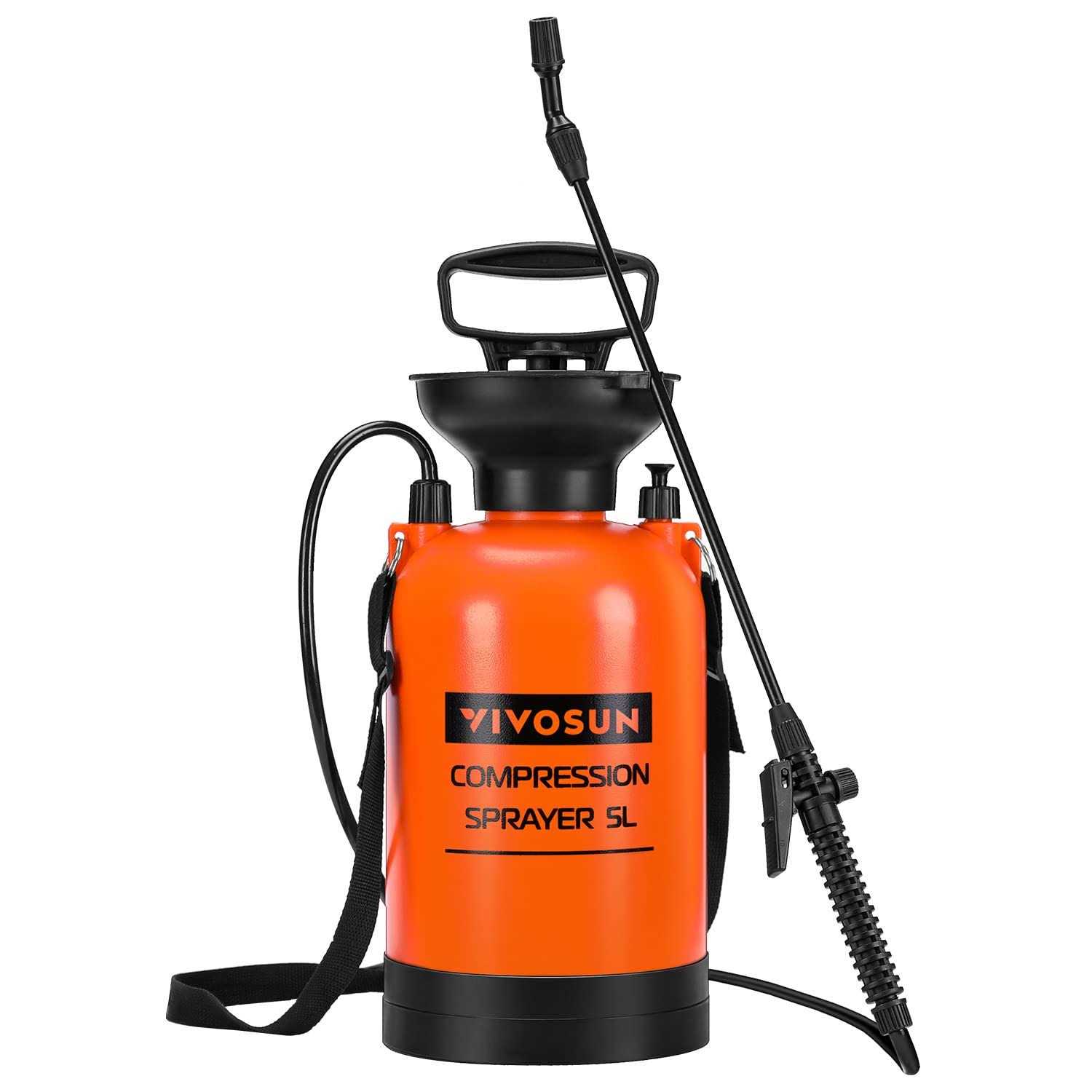 VIVOSUN Pump Pressure Sprayer Pressurized Lawn & Garden Water Spray Bottle with Adjustable Shoulder Strap