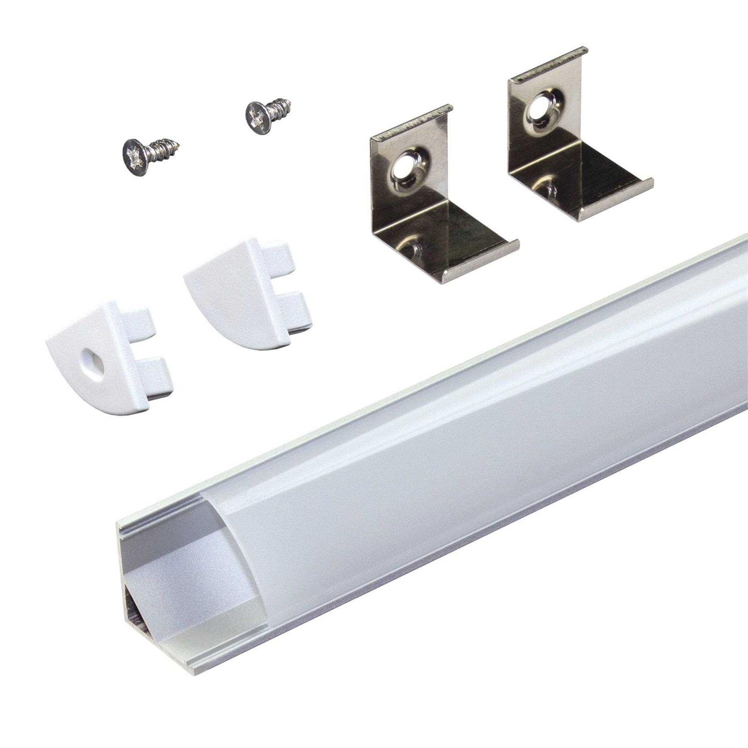 Armacost Lighting Surface Mount Silver Tape Light Channel LED Mounting Hardware