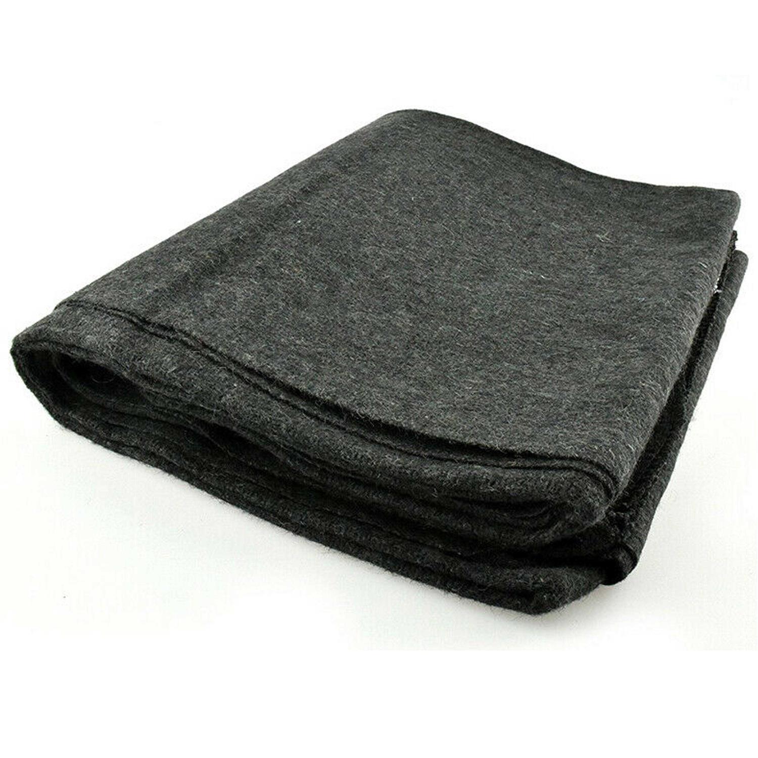 1 Wool Blanket Outdoor Cover Military Camping Survival Warm 51×80 2lbs Large