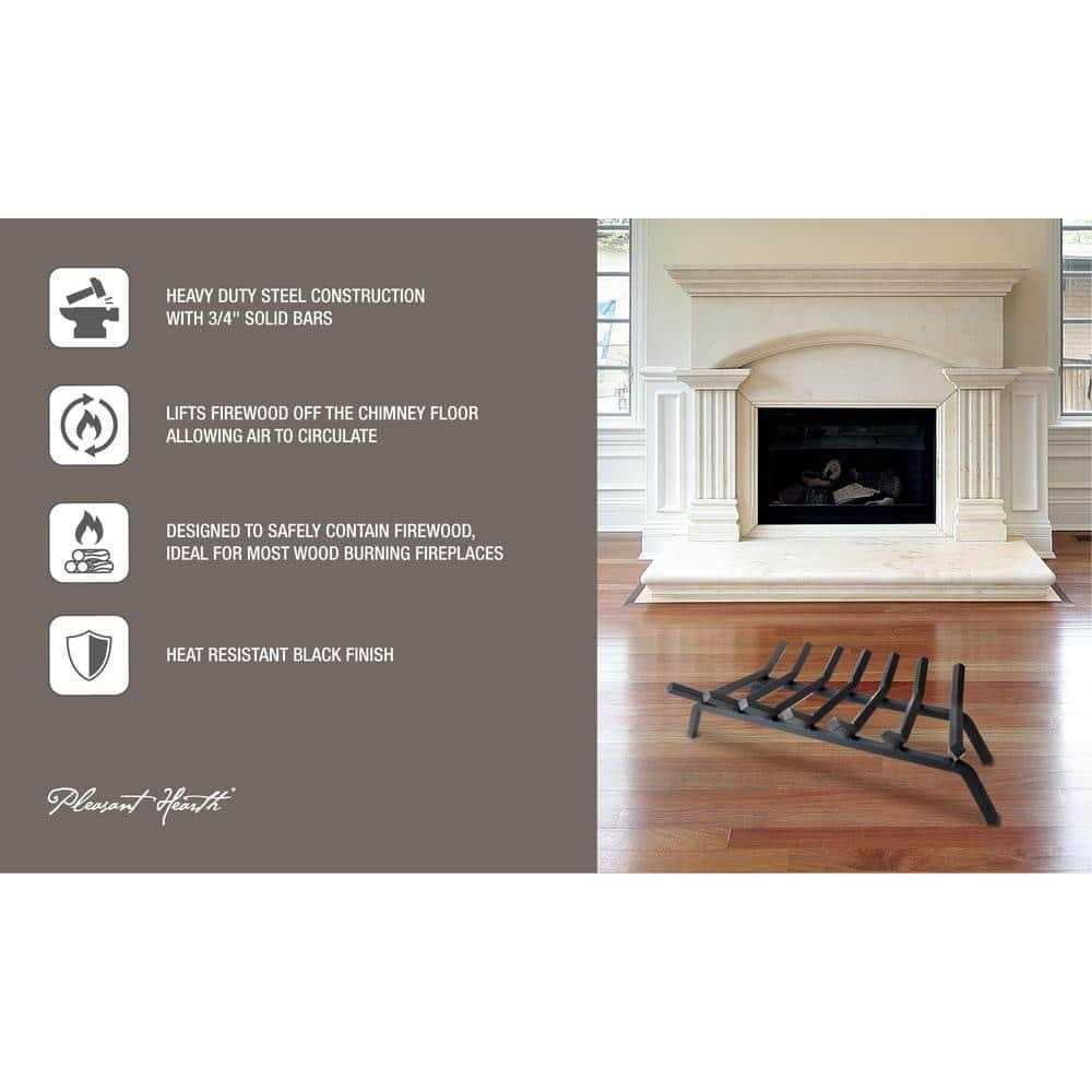 Pleasant Hearth 3/4 in. Steel Fireplace Grate BG7-215M