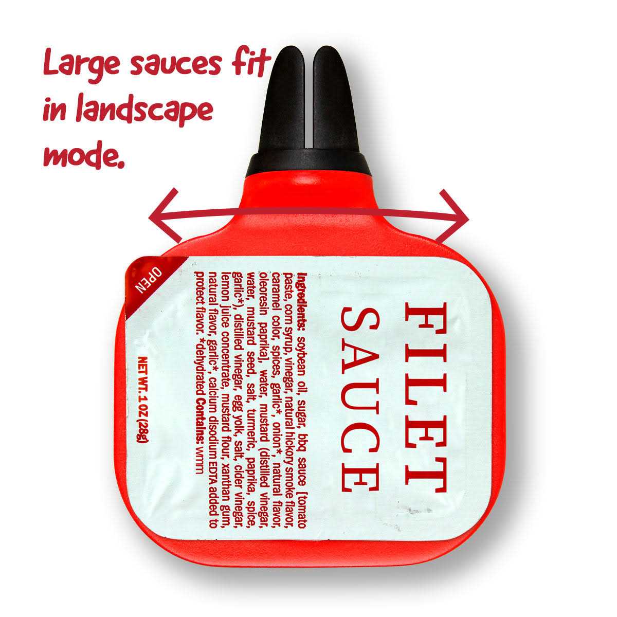 Saucemoto Dip Clip An in car sauce holder for ketchup and dipping sauces. As seen on Shark Tank