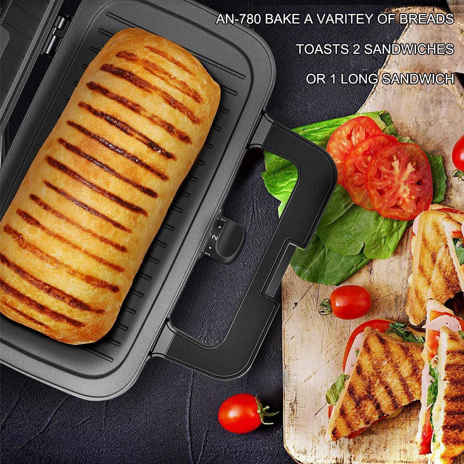 Fohere 3 in 1 Sandwich Maker 1200w Waffle Maker Panini Press Grill