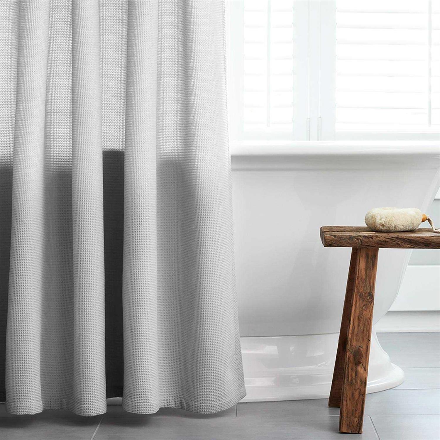 Boll and Branch Organic Waffle Shower Curtain