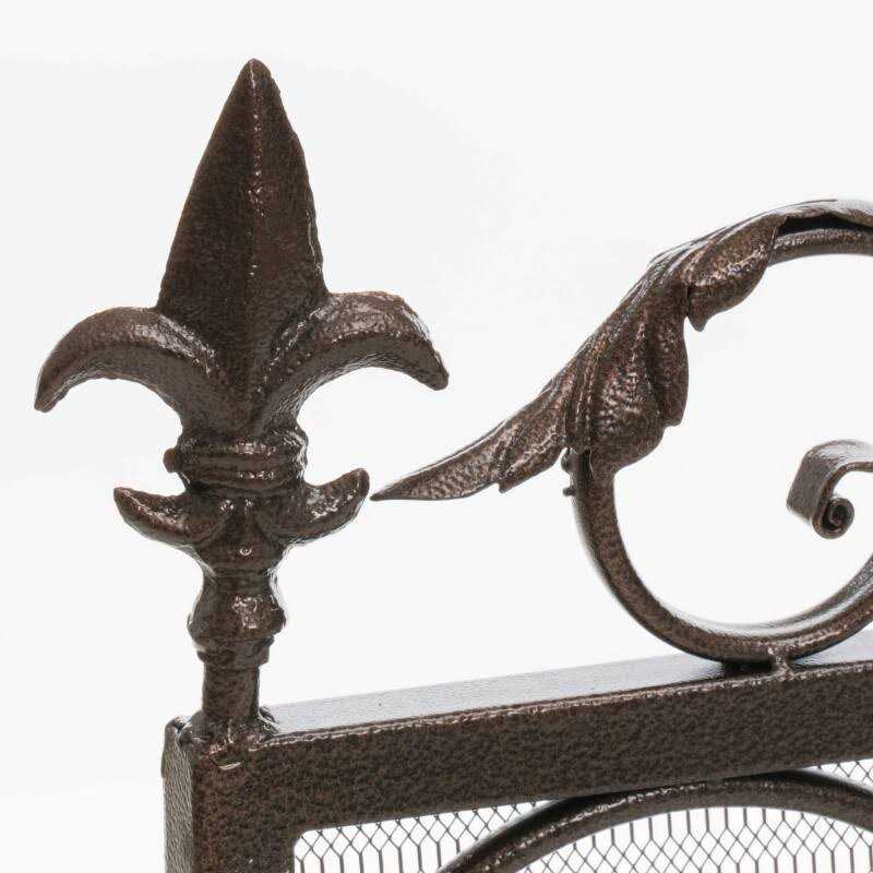 Noble House Wilmington Traditional Iron Metal Fireplace Screen
