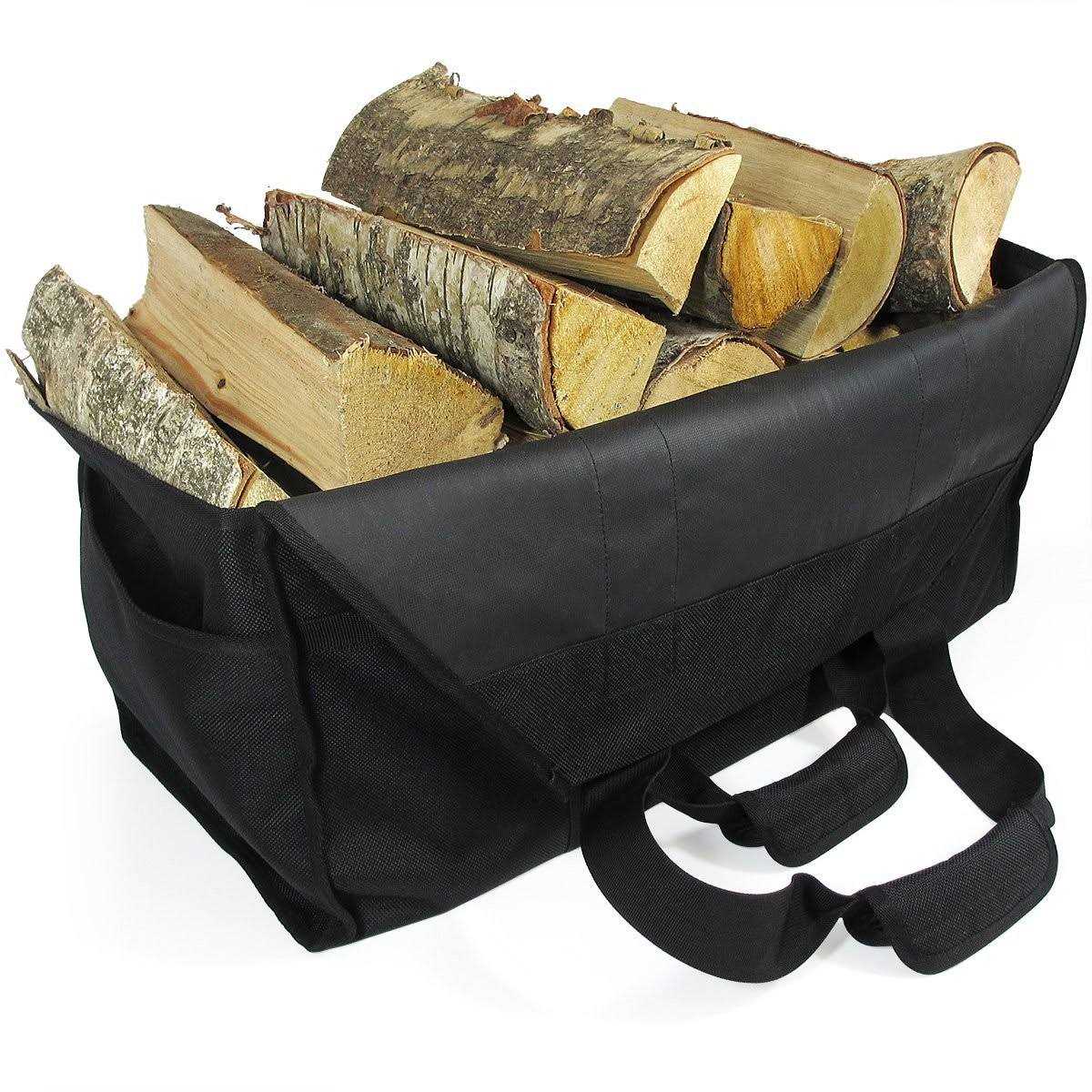 Cougar Outdoor Firewood Carrier Log Carrier Waterproof Heavy Duty Extra Large Capacity Canvas Wood Carrying Bag for Firewood