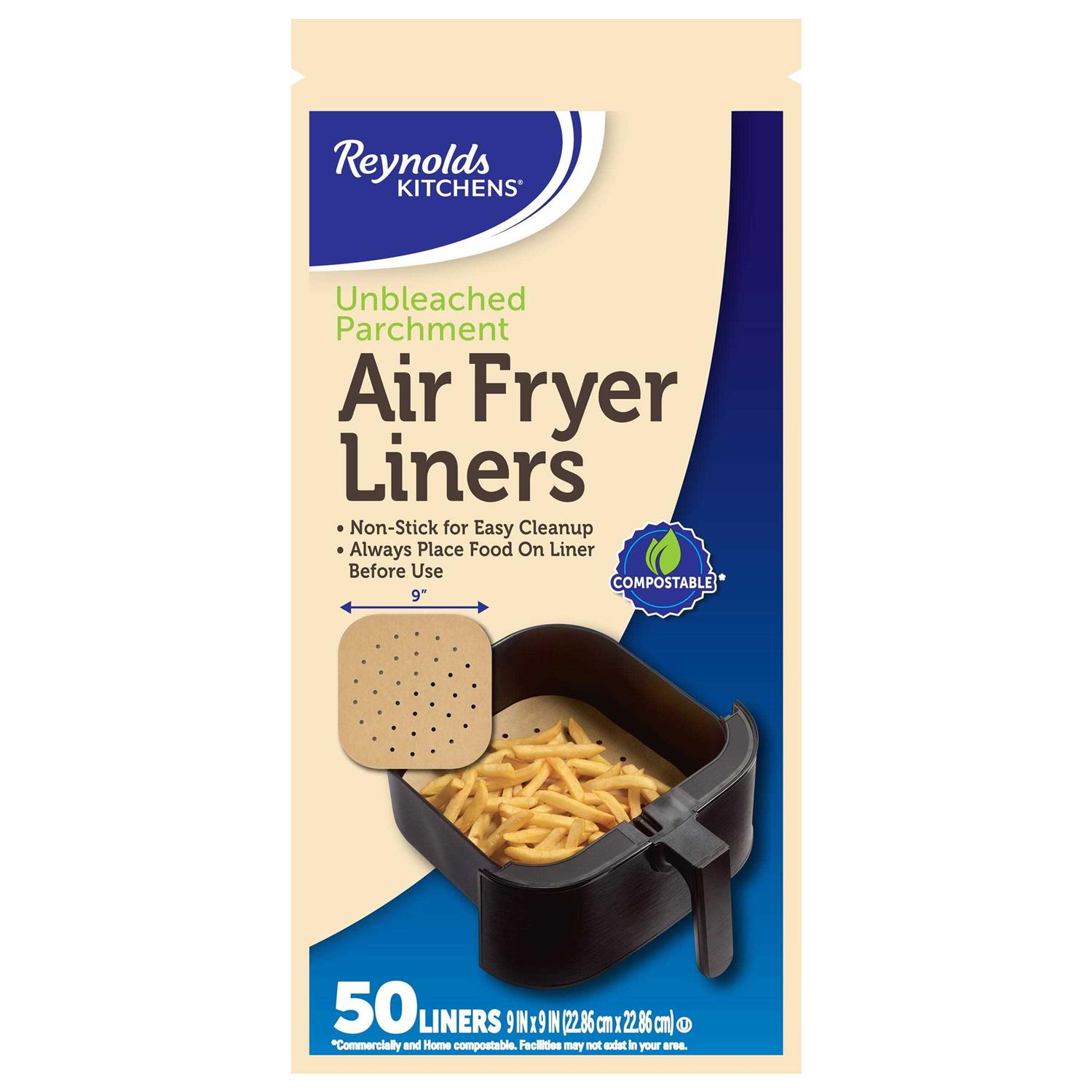 Reynolds Kitchens Unbleached Parchment Air Fryer Liners