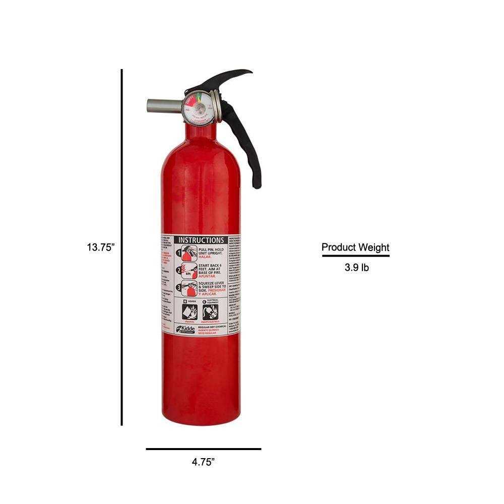 Kidde Basic Use & Kitchen Fire Extinguishers with Easy Mount Bracket 1-A:10-B:C & 1-10-B:C Fire Extinguishers 21029311