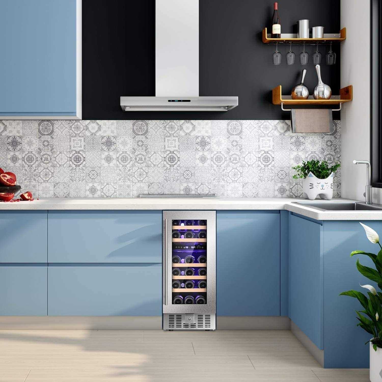 AntarcticStar 15 Inch Mini Fridge Beverage Digital Temperature Control