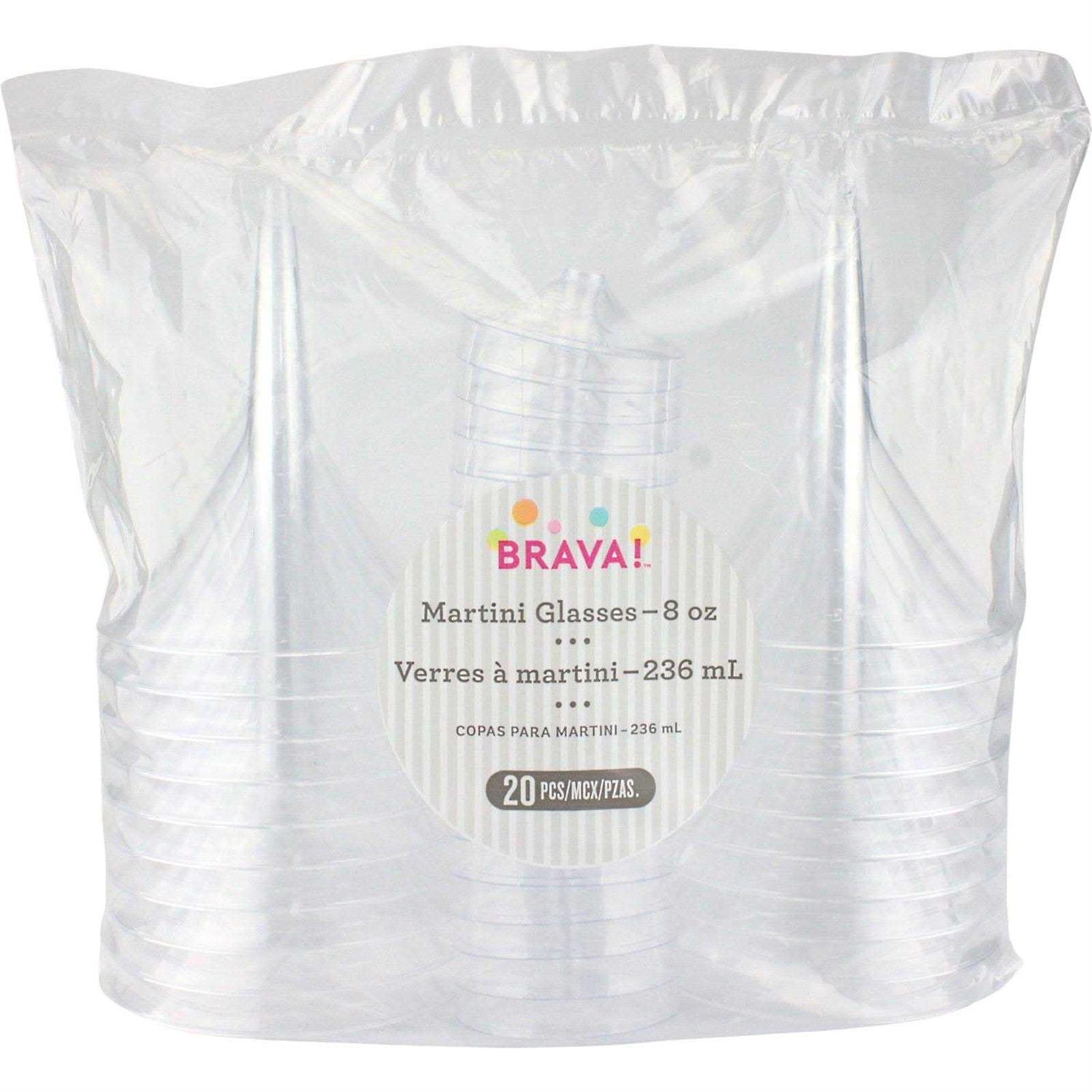 Amscan Plastic Martini Glasses