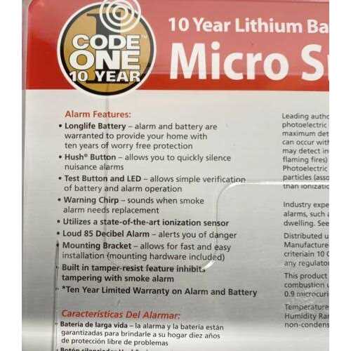 Kidde Micro 10-Year Sealed Battery Smoke Alarm