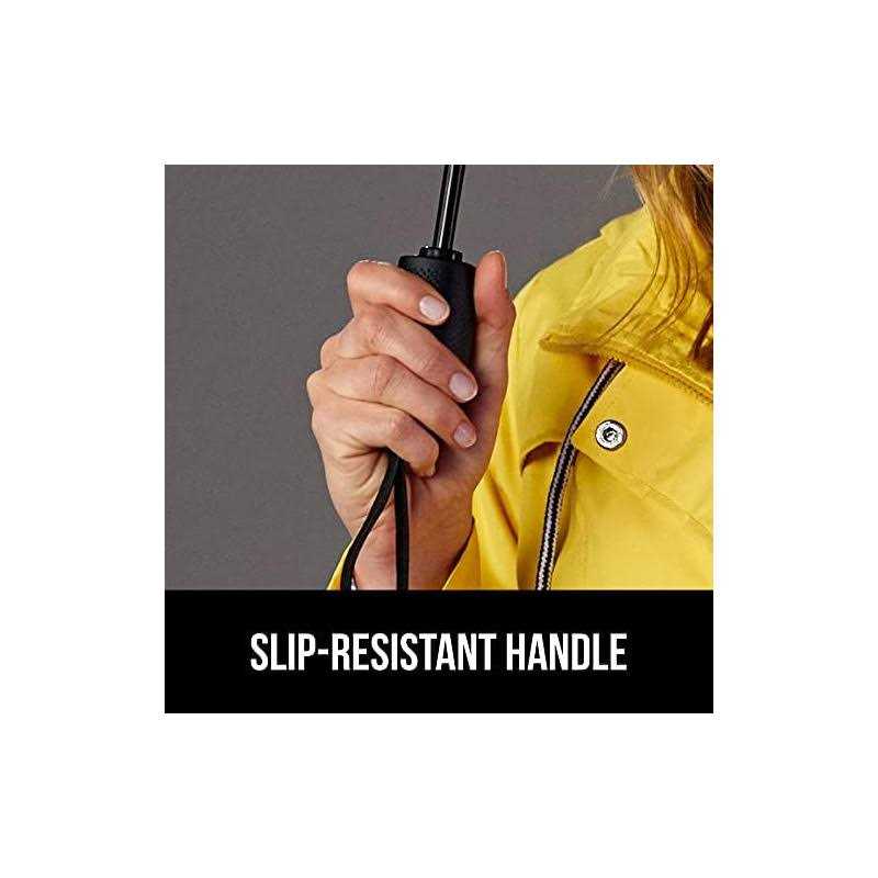 Gorilla Grip Windproof Compact Stick Umbrella for Rain, One-Click Automatic Open and Close