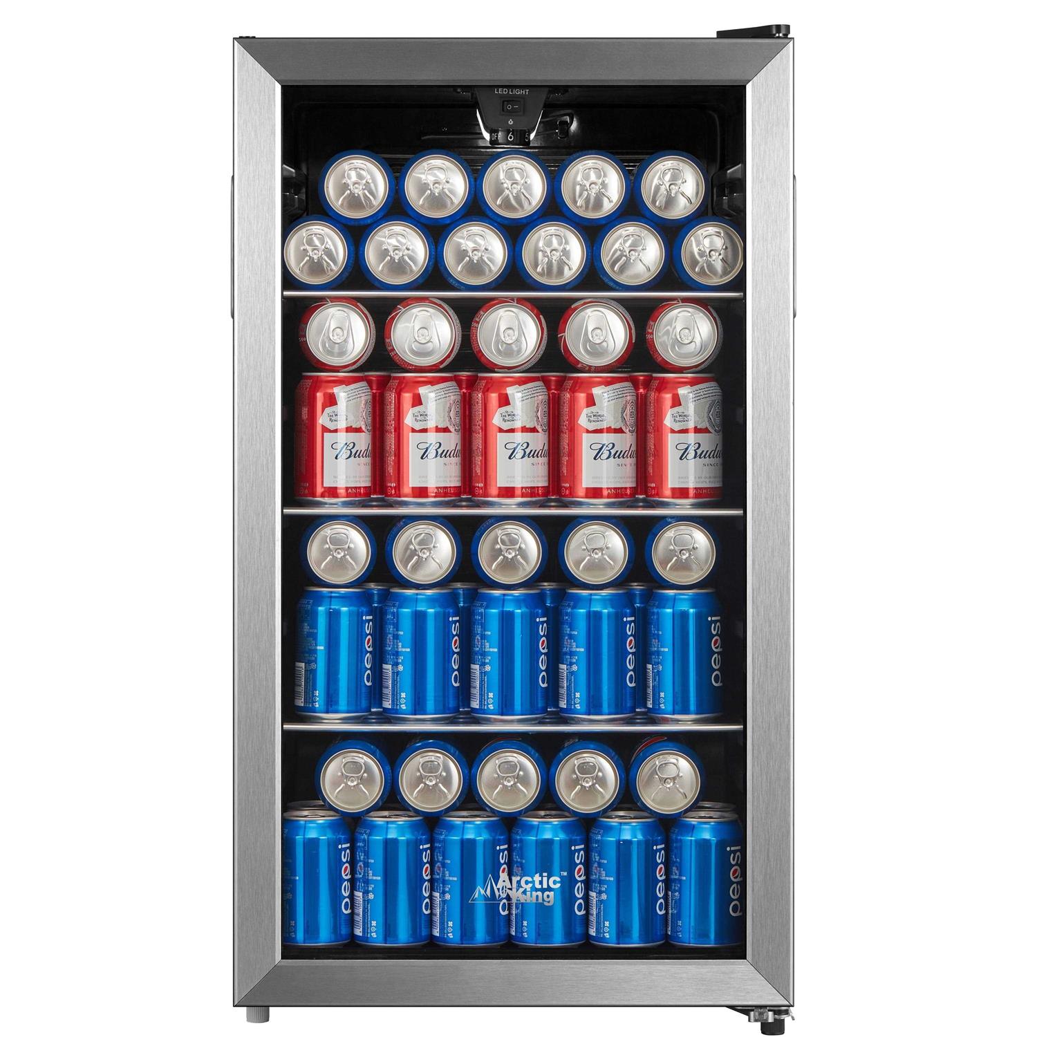Arctic King 115-Can Beverage Fridge & Cooler ARV115B1AST