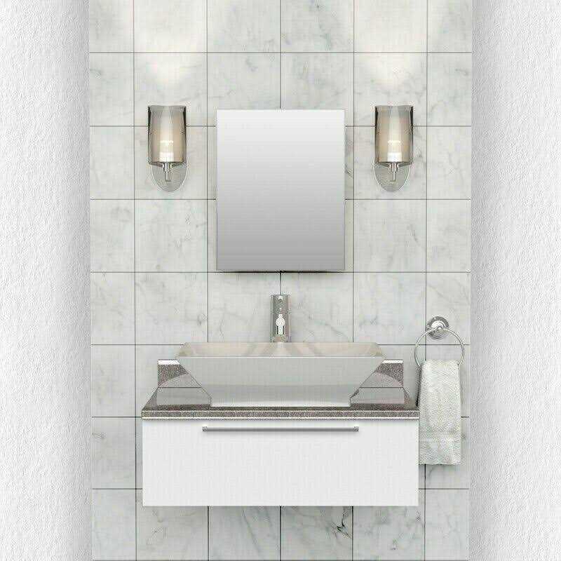 Zenith Stainless Steel Medicine Cabinet with Fixed Shelves, Silver