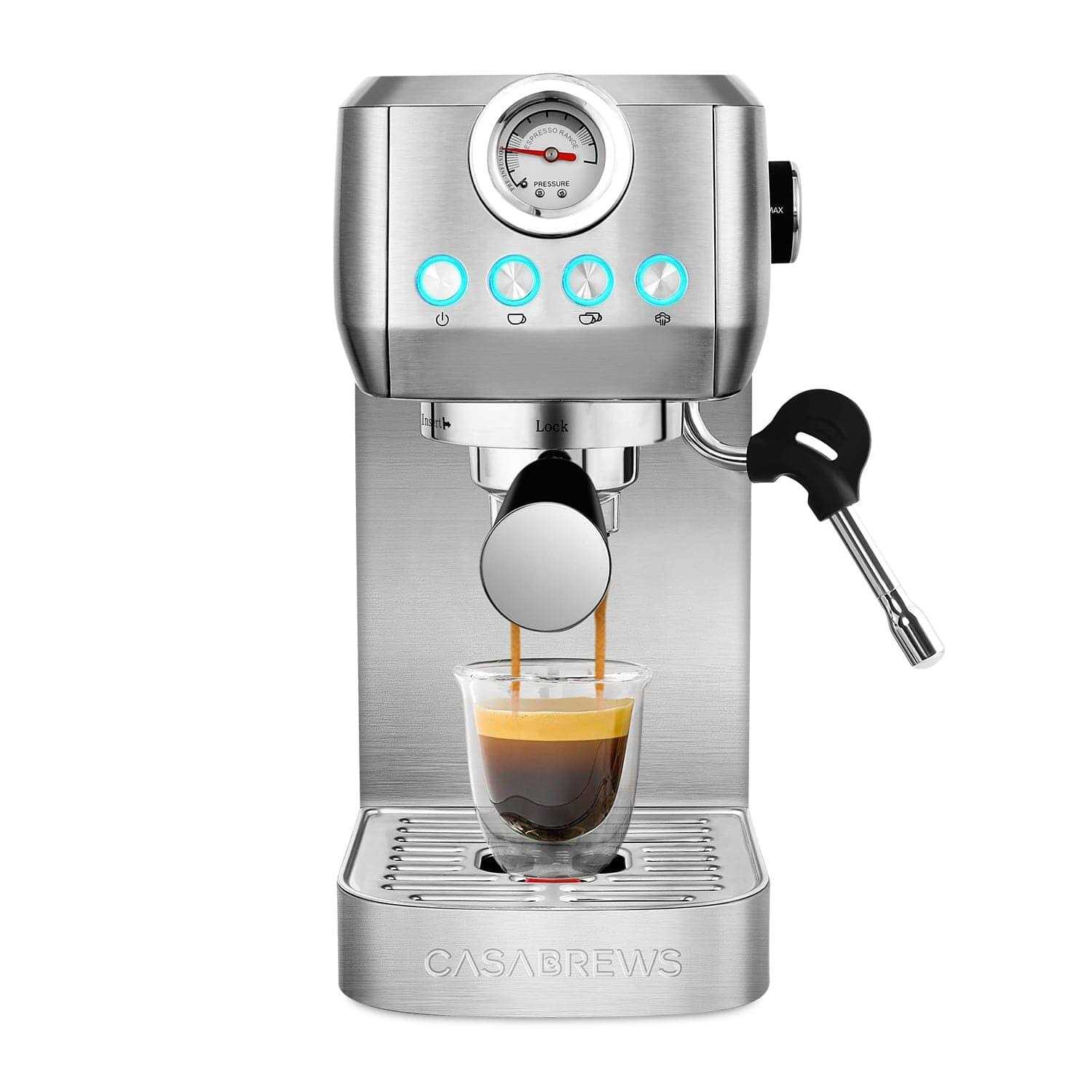 CASABREWS 20-Bar Espresso Coffee Machine with Powerful Steam Wand