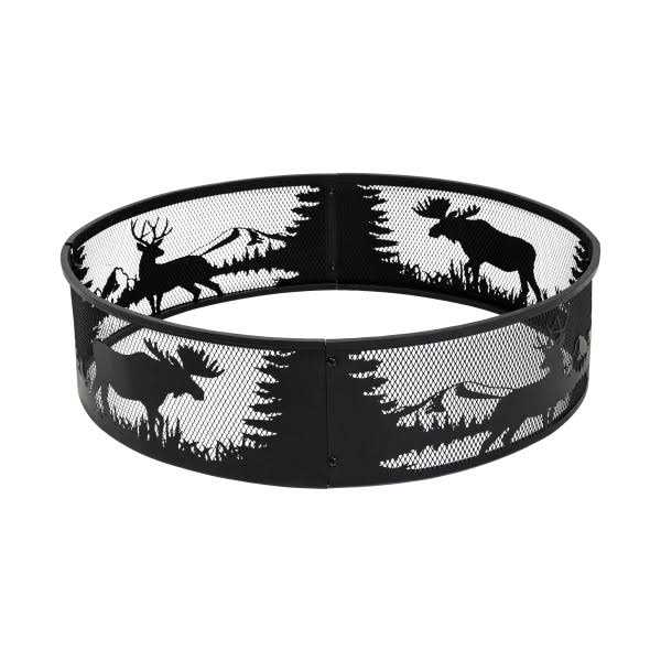 Outdoor Leisure Products Deer and Moose Scene Fire Pit Ring