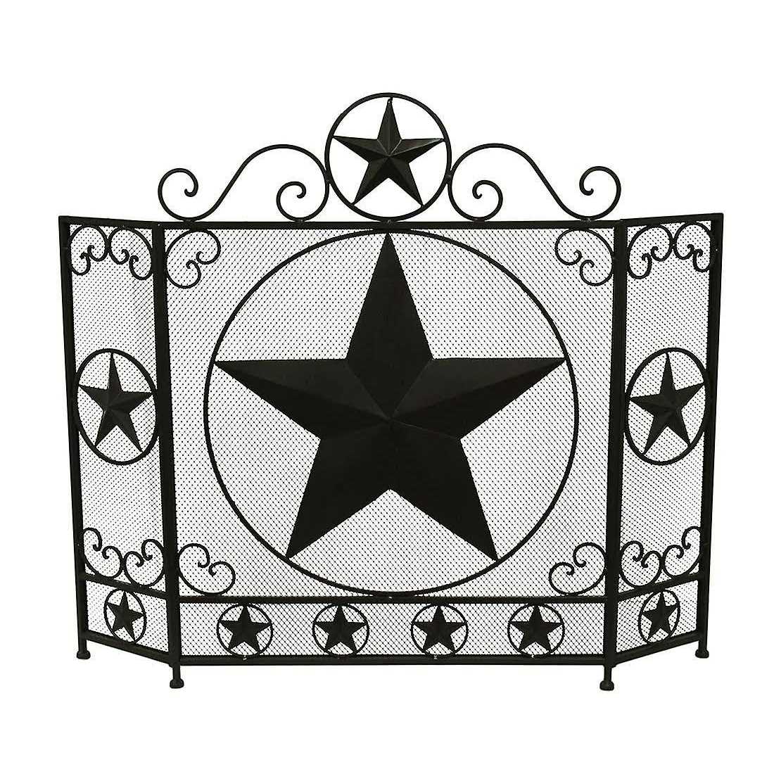 Star Metal Fireplace Screen