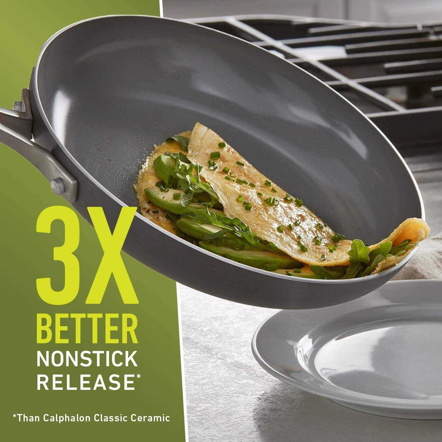 Calphalon Classic Oil-Infused Ceramic 12-Inch Fry Pan with Cover