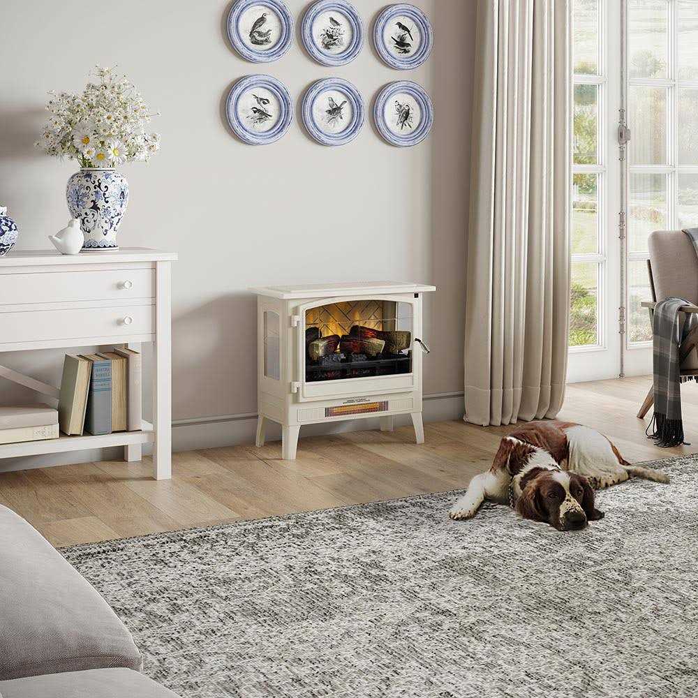 Country Living Infrared Freestanding Electric Fireplace Stove Heater